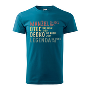 Pánske tričko Manžel-Otec-Dedko-Legenda