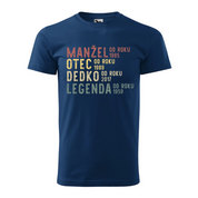 Pánske tričko Manžel-Otec-Dedko-Legenda