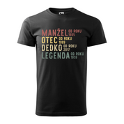 Pánske tričko Manžel-Otec-Dedko-Legenda