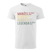 Pánske tričko Manžel-Otec-Dedko-Legenda