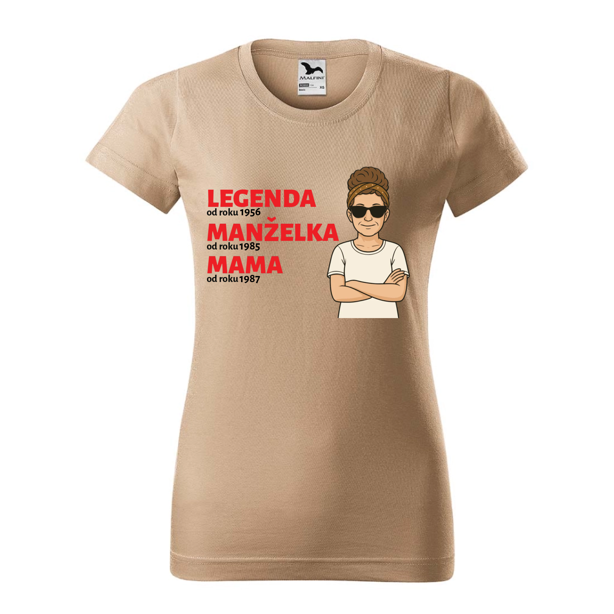 Dámske tričko Legenda - Manželka - Mama/Babka