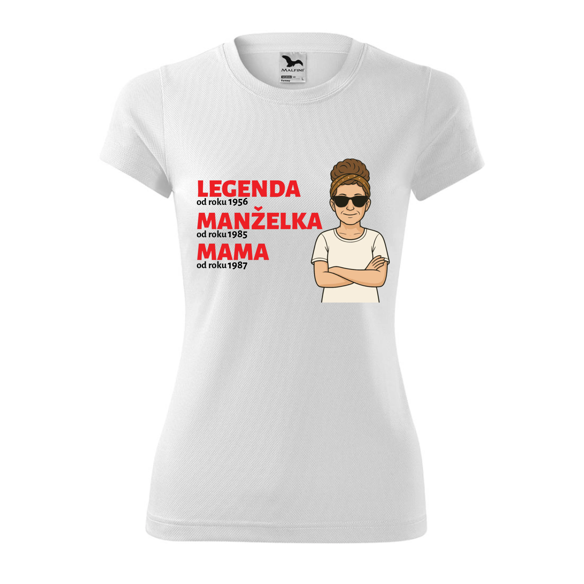Dámske tričko Legenda - Manželka - Mama/Babka