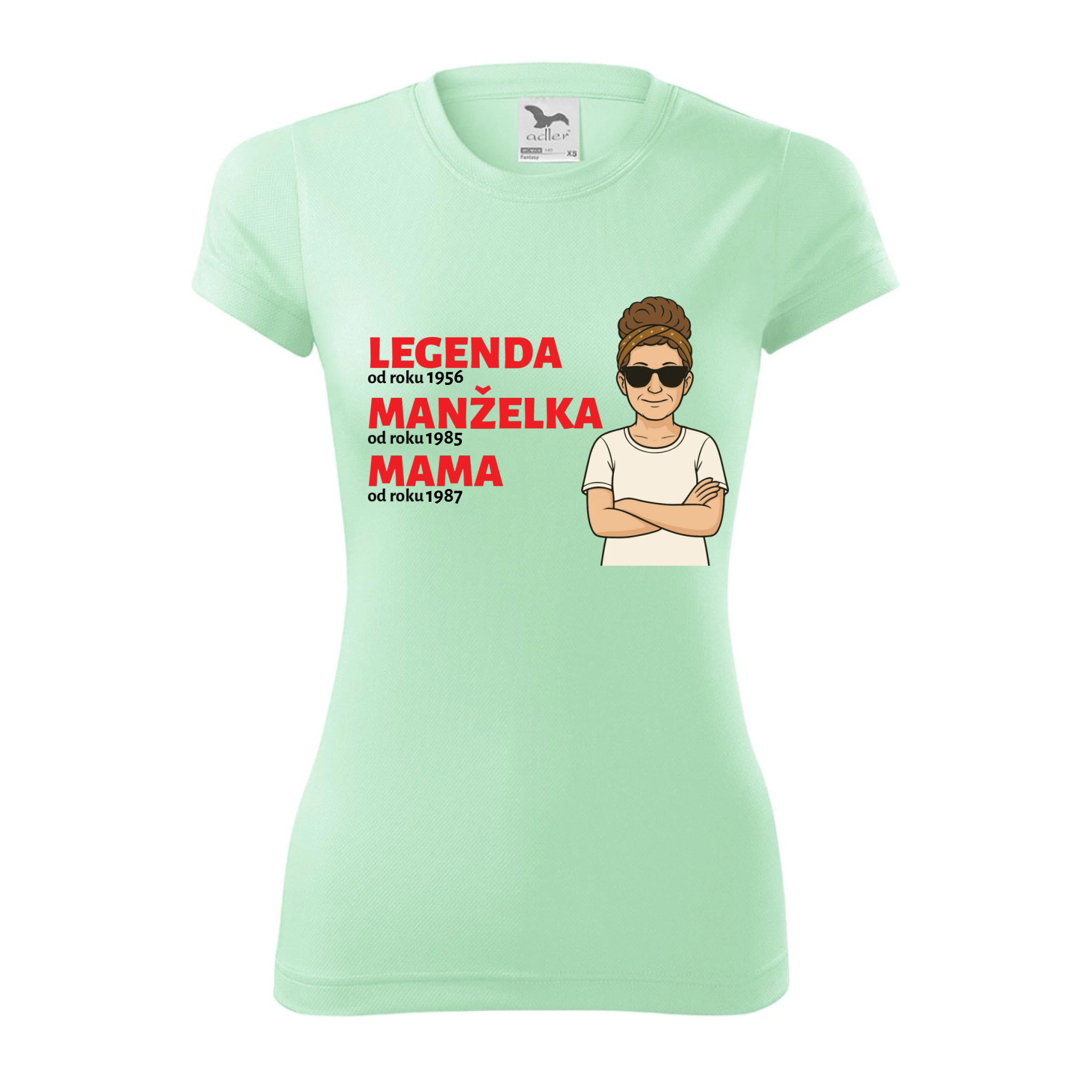 Dámske tričko Legenda - Manželka - Mama/Babka