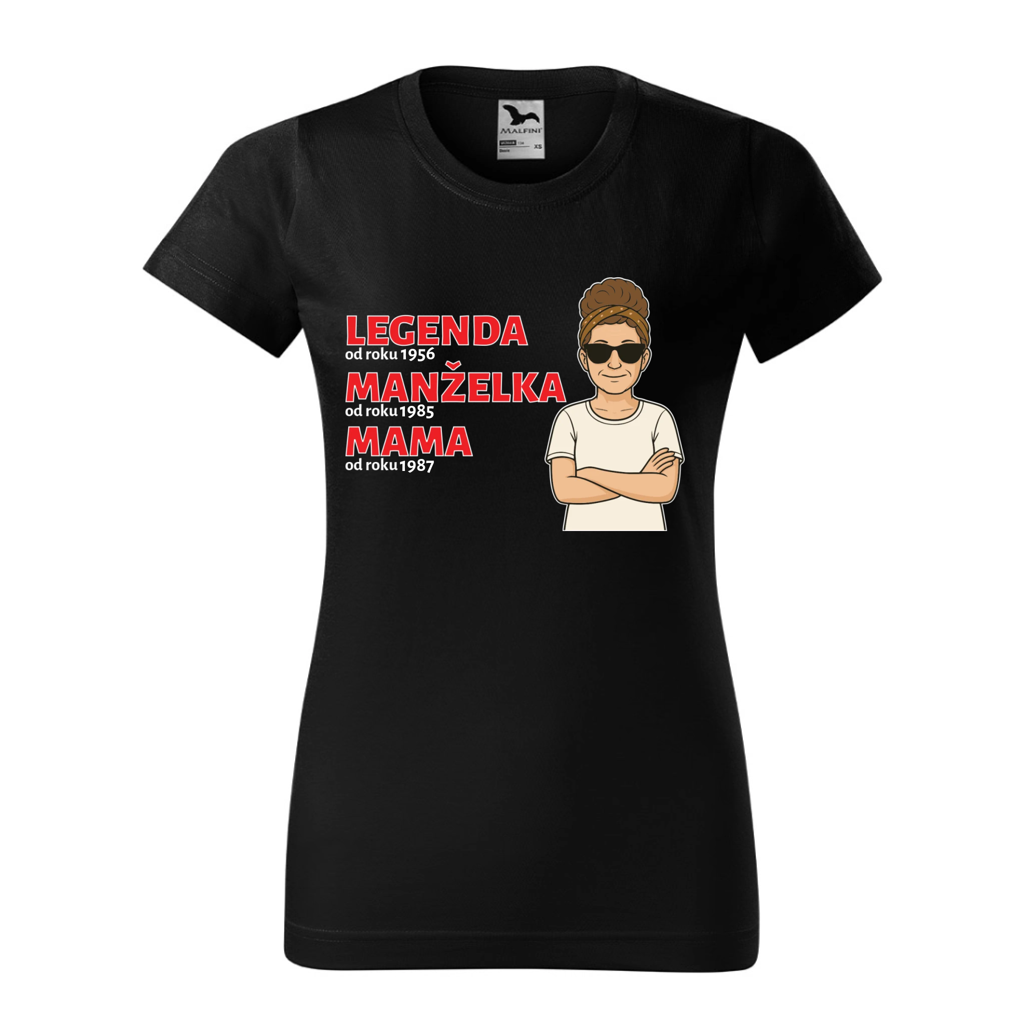 Dámske tričko Legenda - Manželka - Mama/Babka