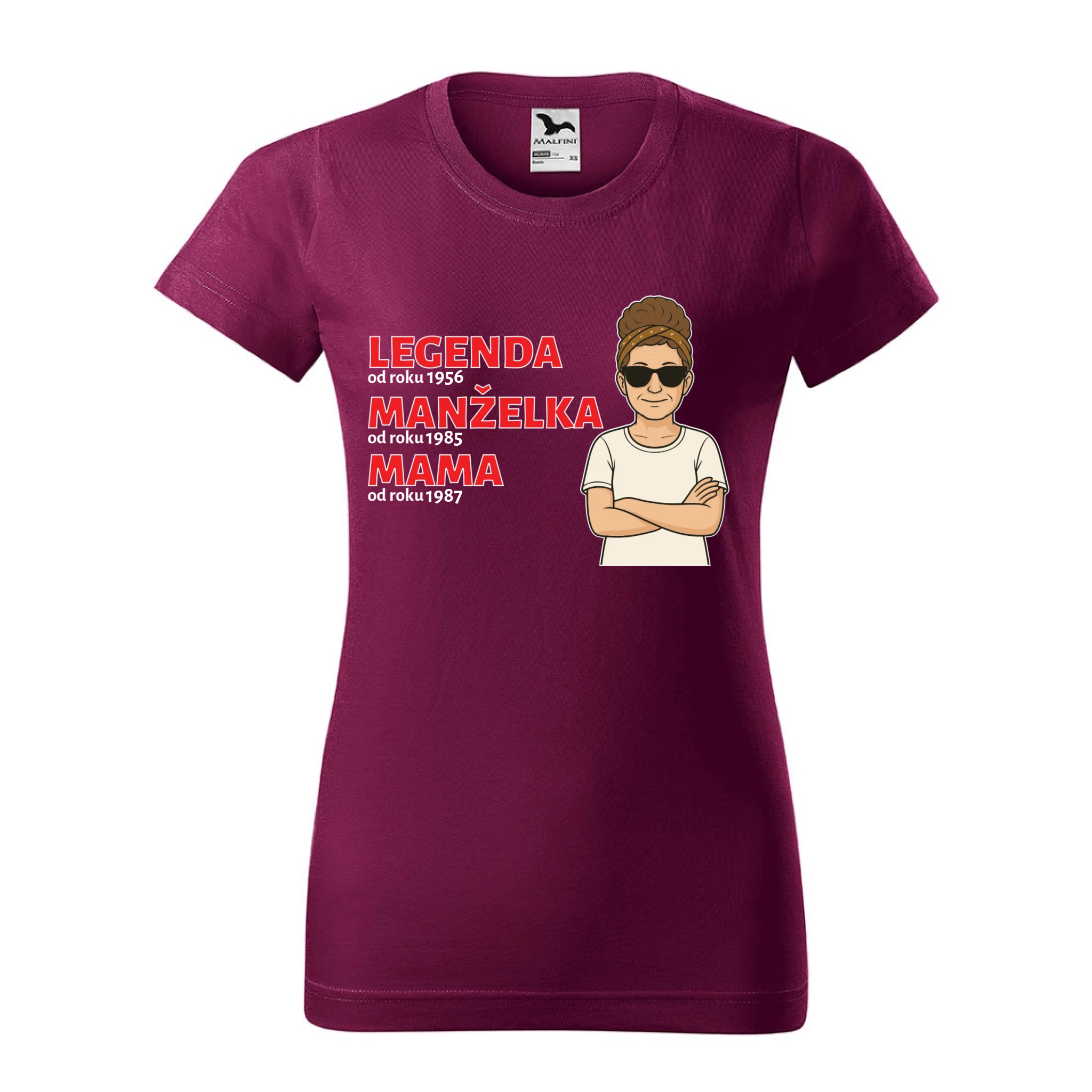 Dámske tričko Legenda - Manželka - Mama/Babka