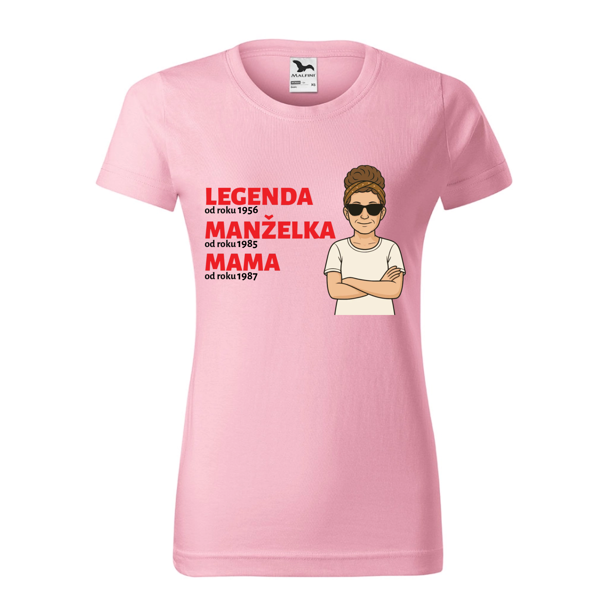 Dámske tričko Legenda - Manželka - Mama/Babka