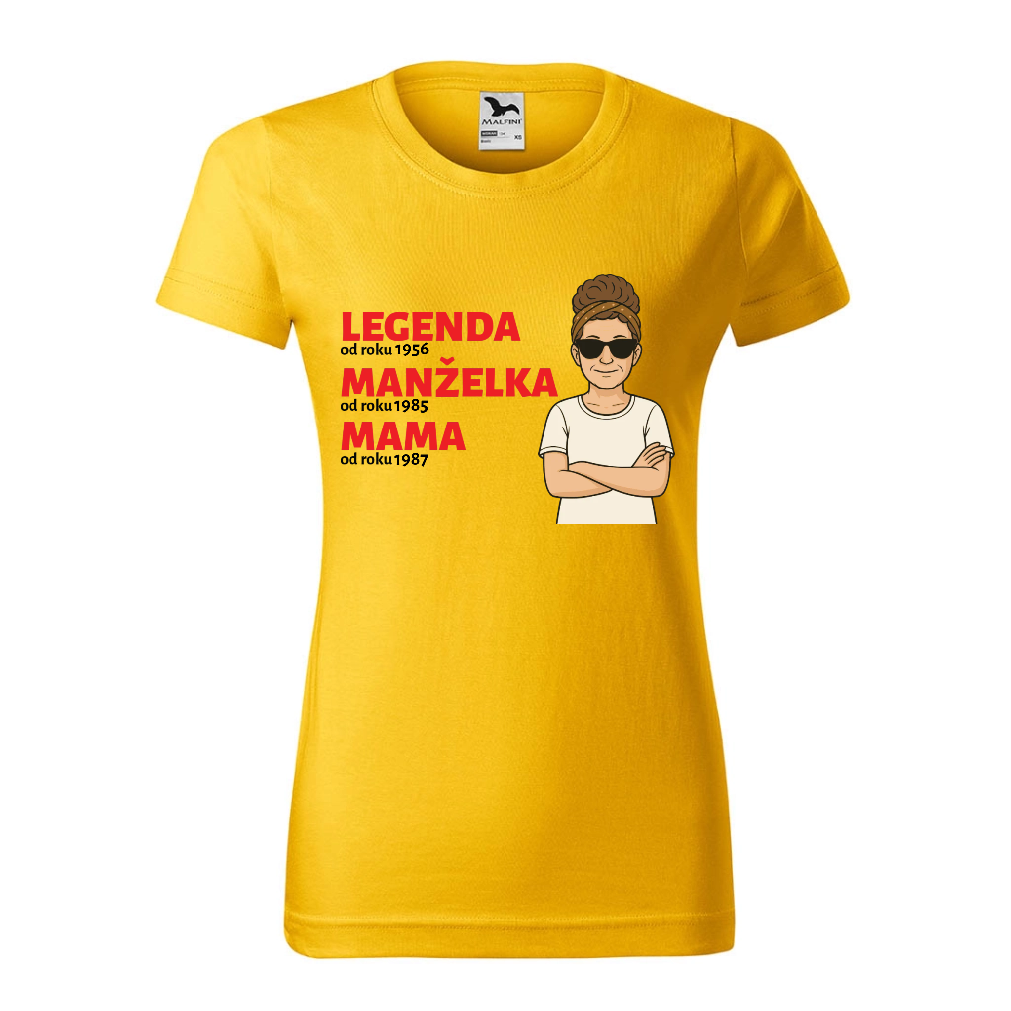 Dámske tričko Legenda - Manželka - Mama/Babka