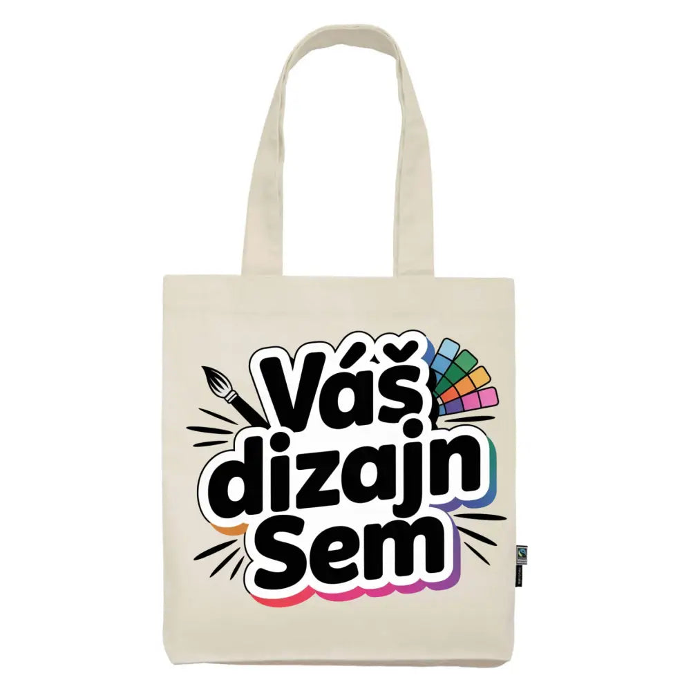 Bavlnená taška s vlastnou potlačou Béžová
