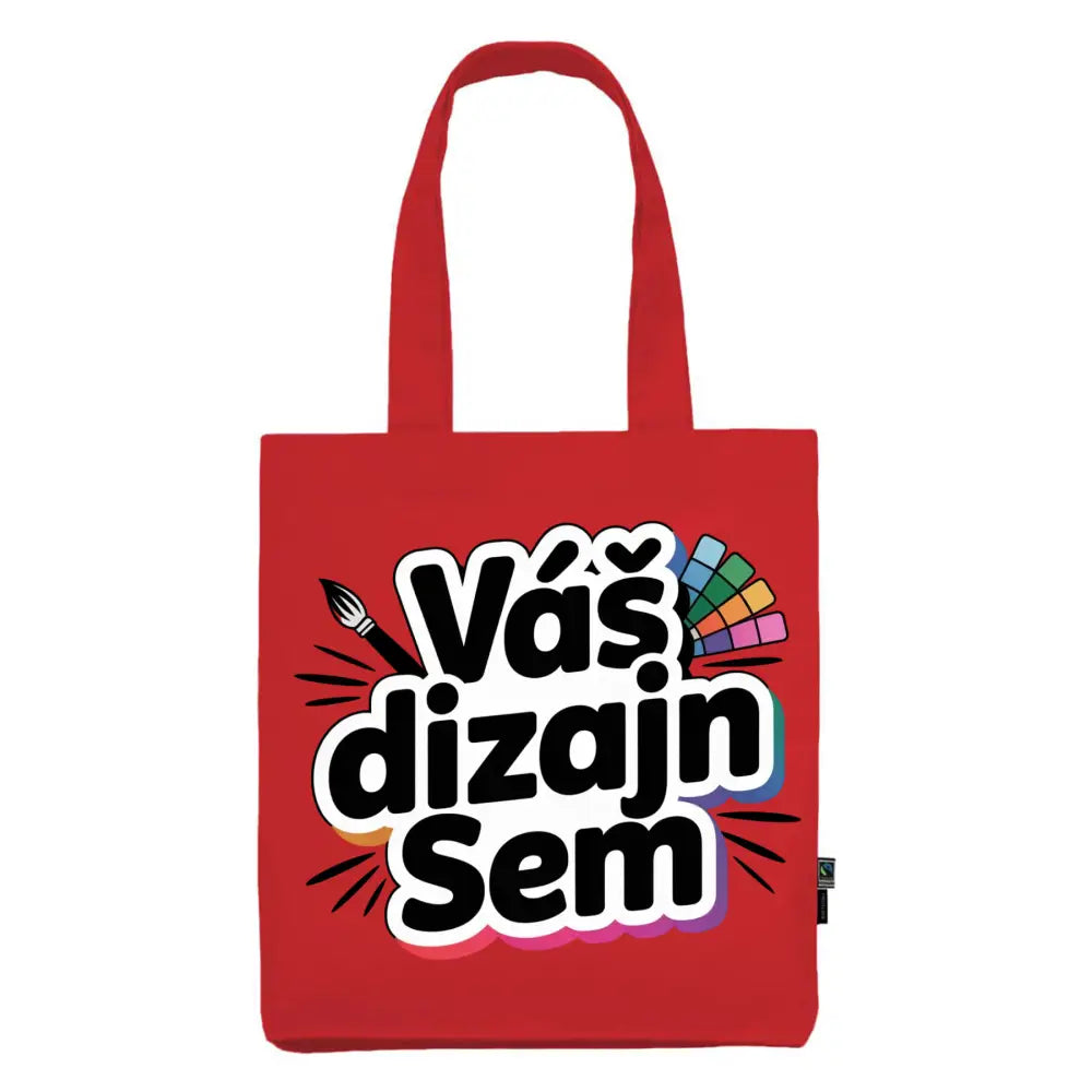 Bavlnená taška s vlastnou potlačou Červená