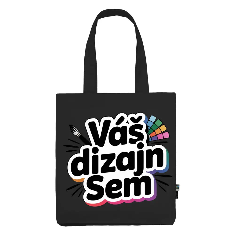 Bavlnená taška s vlastnou potlačou Čierna