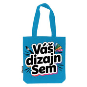 Bavlnená taška s vlastnou potlačou Tyrkysová