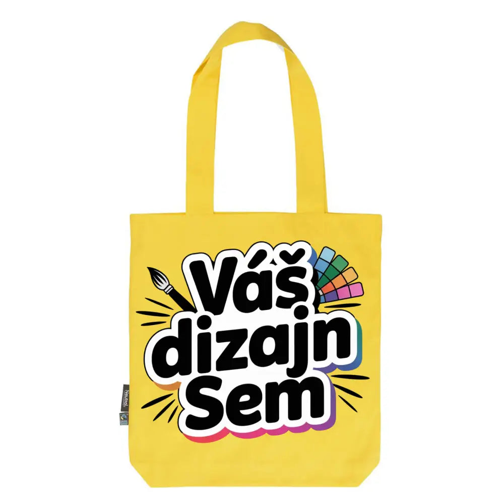 Bavlnená taška s vlastnou potlačou Žltá